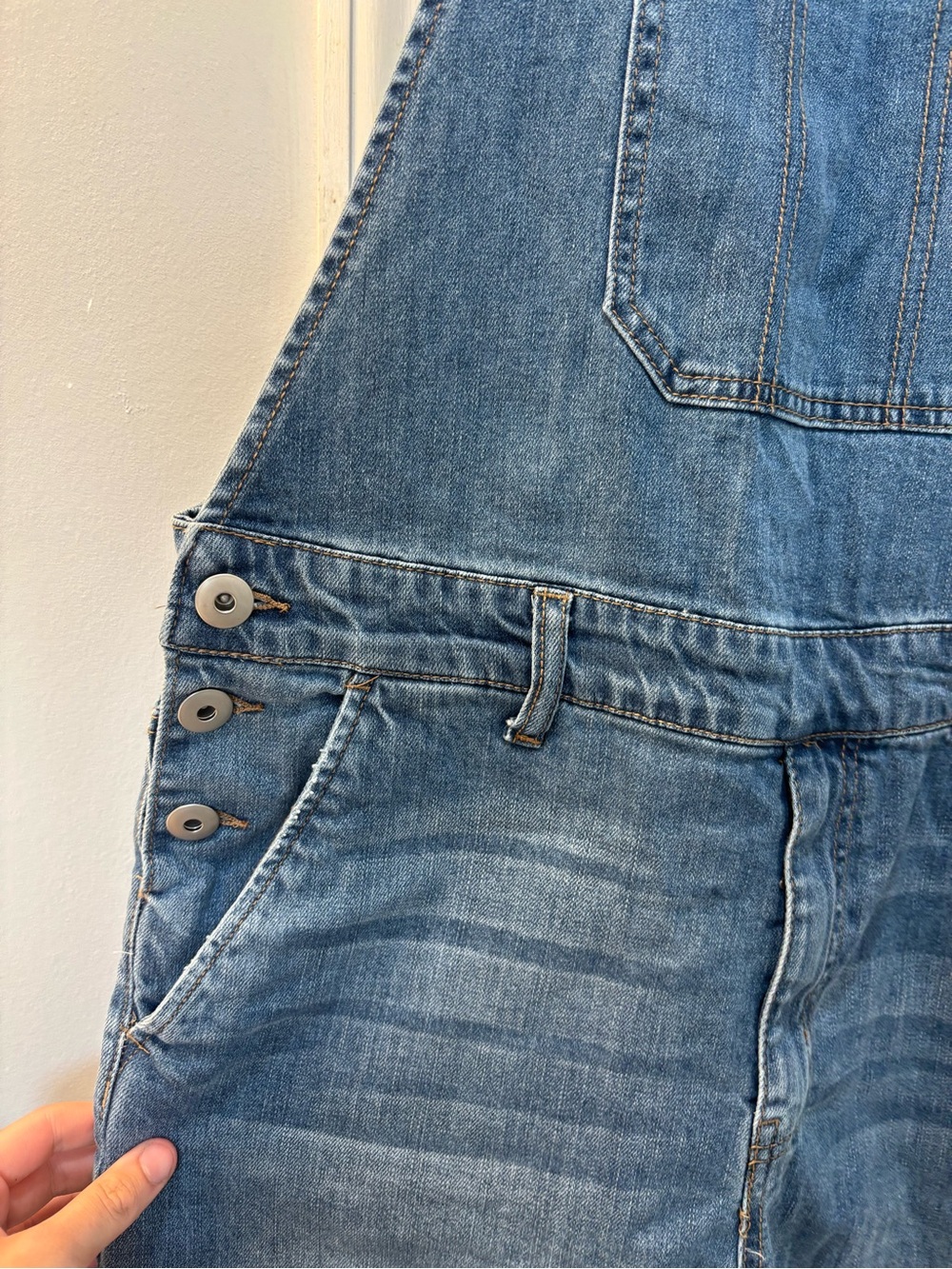 Classic Blue Denim Overall Shorts - Mens Large - Picture 4 of 10
